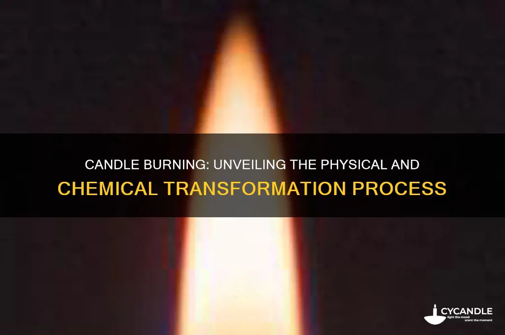 when a candle burns is it a psychical or chemical