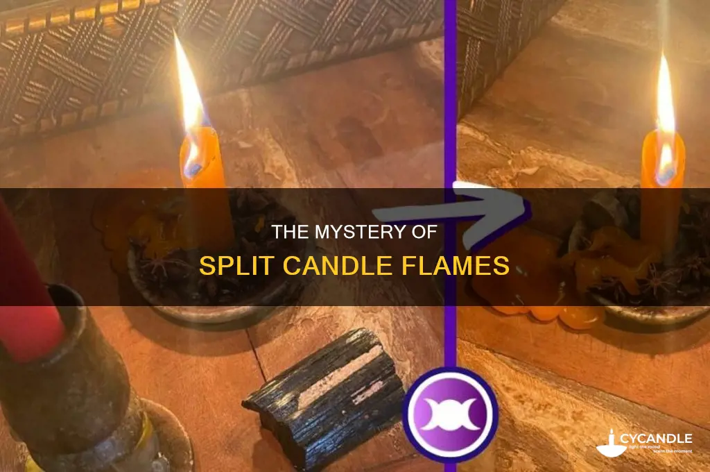 when a candle flame splits in two