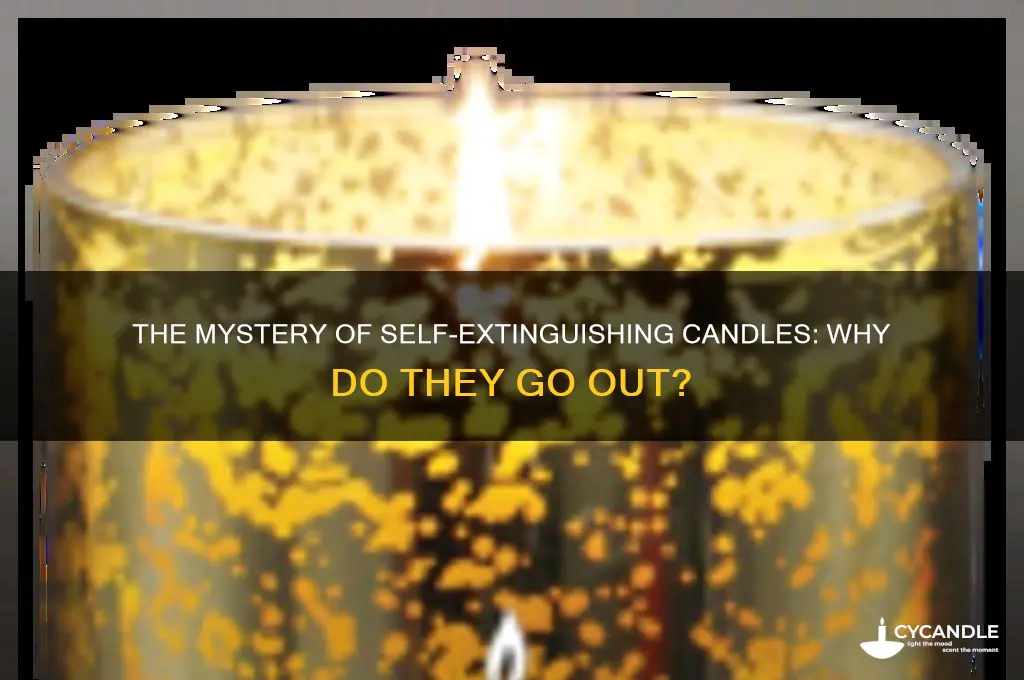 when a candle goes out on its own
