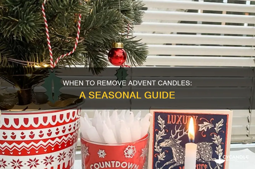 when are advent candles removed