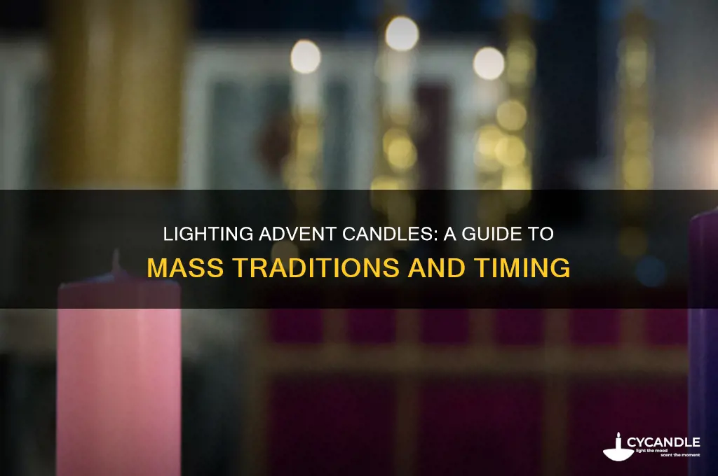 when are the advent candles lit during mass