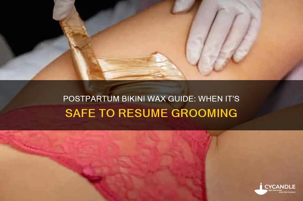 when can i get a bikini wax postpartum
