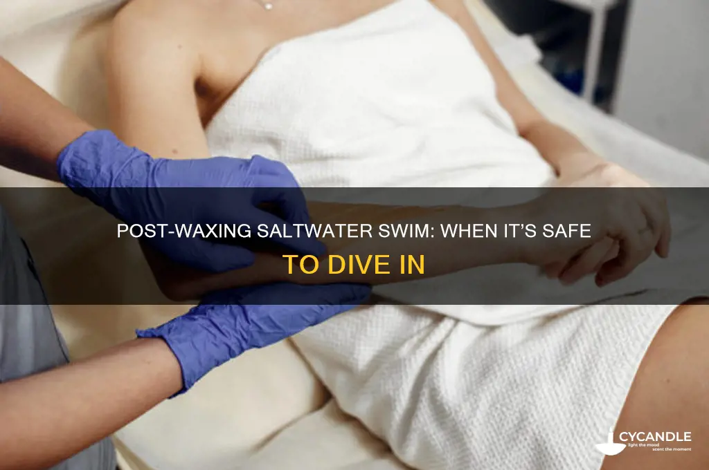 when can you go in saltwater after a waxing