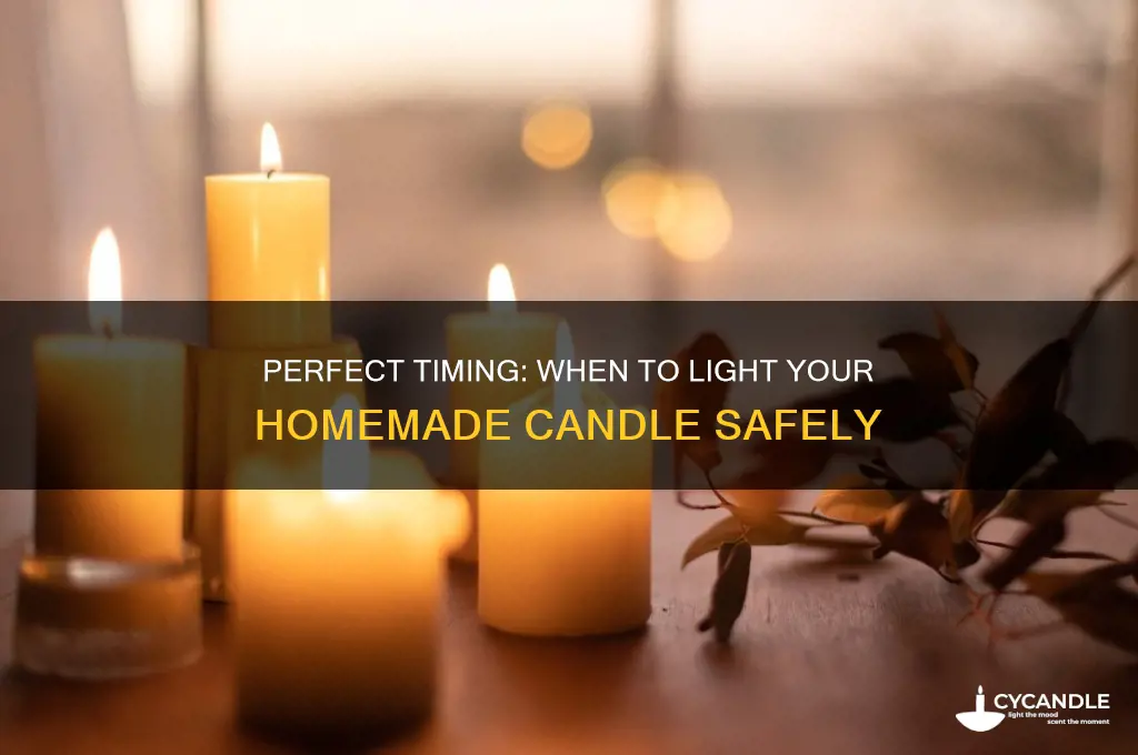 when can you light a candle after making it