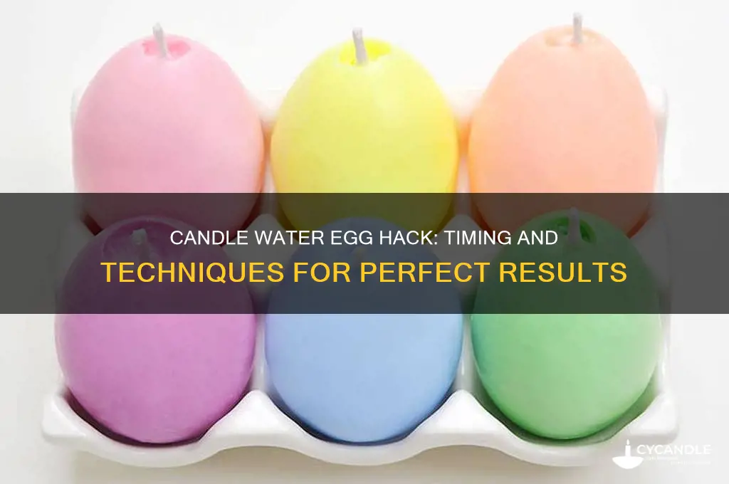 when can you water candle an egg