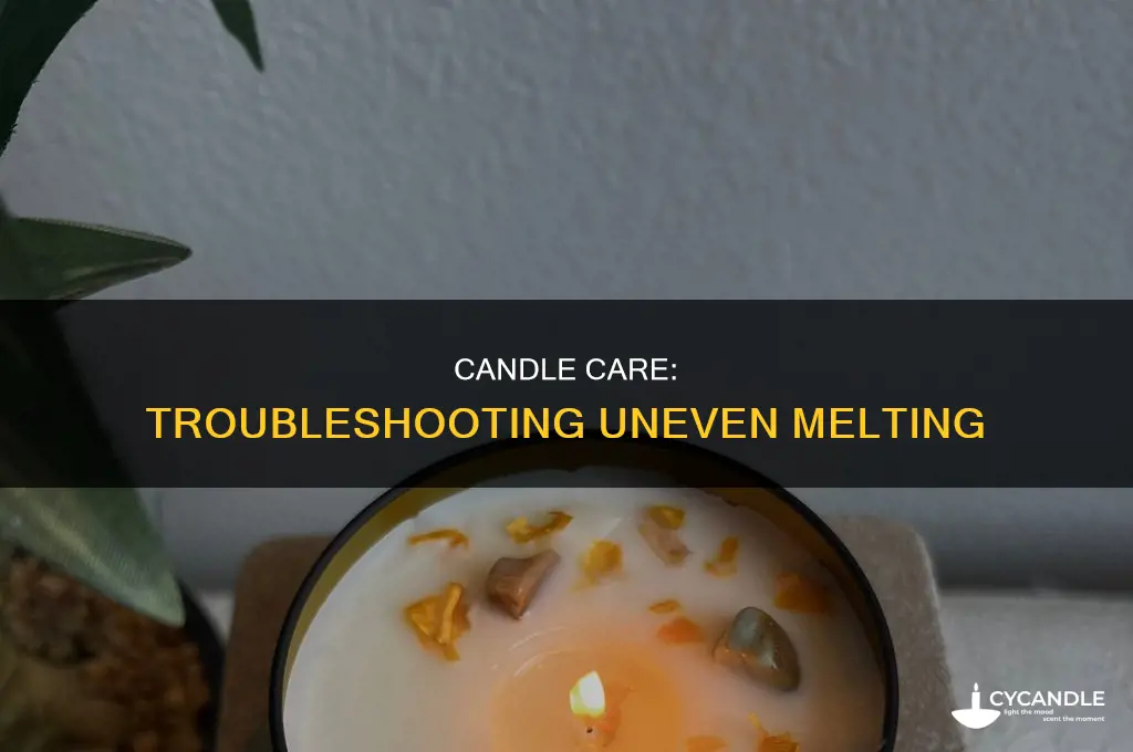 when candle melts irregularly
