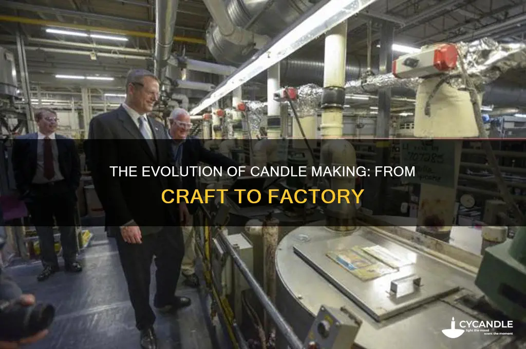 when did candle making start becoming a factory job