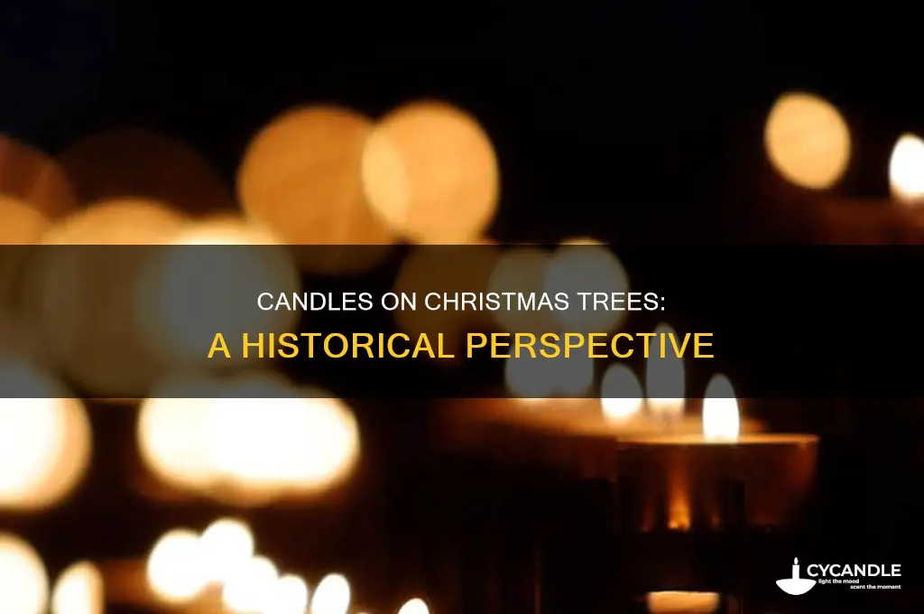 when did candles first go on a tree
