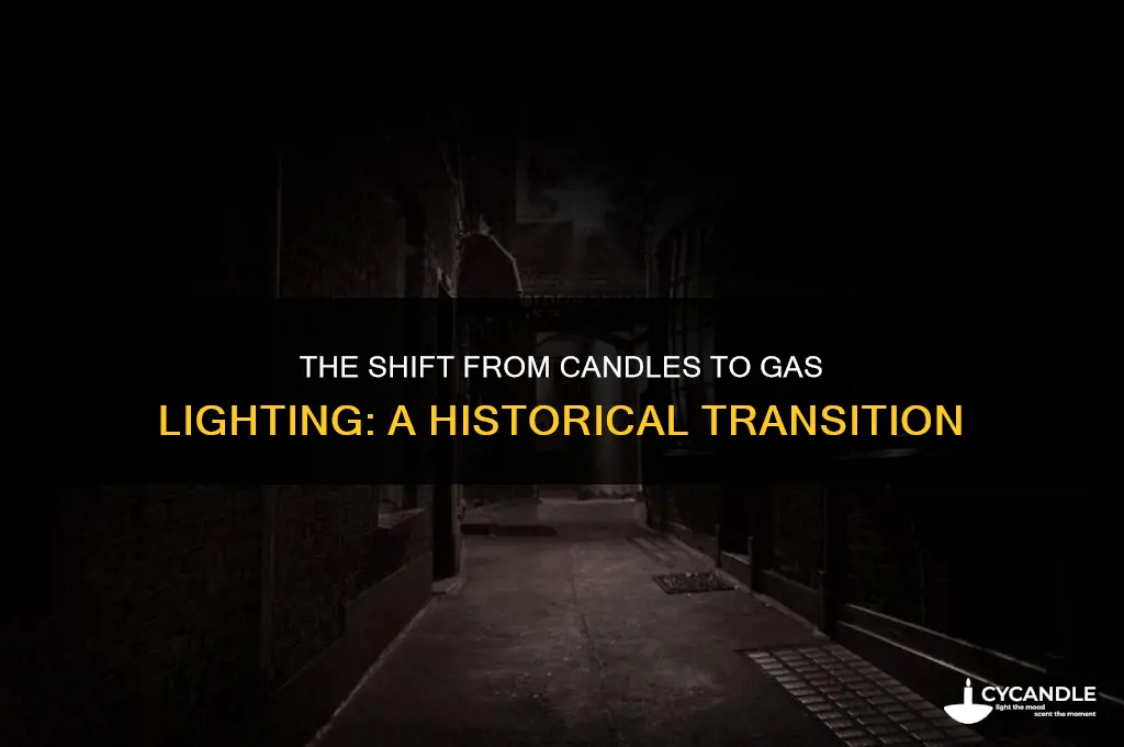 when did gas light replace candles