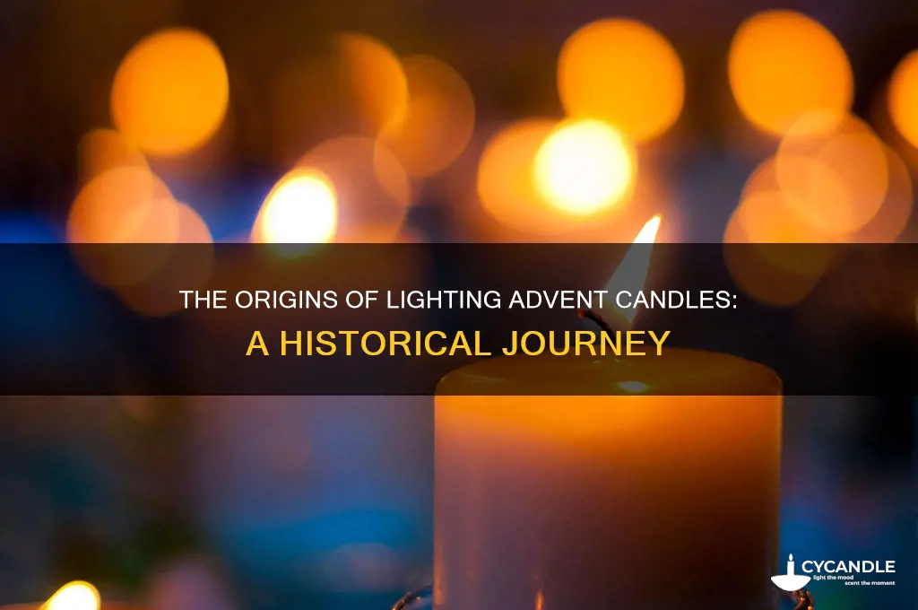 when did lighting the advent candles begin