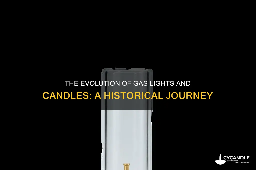 when did they start using gas lights and candles