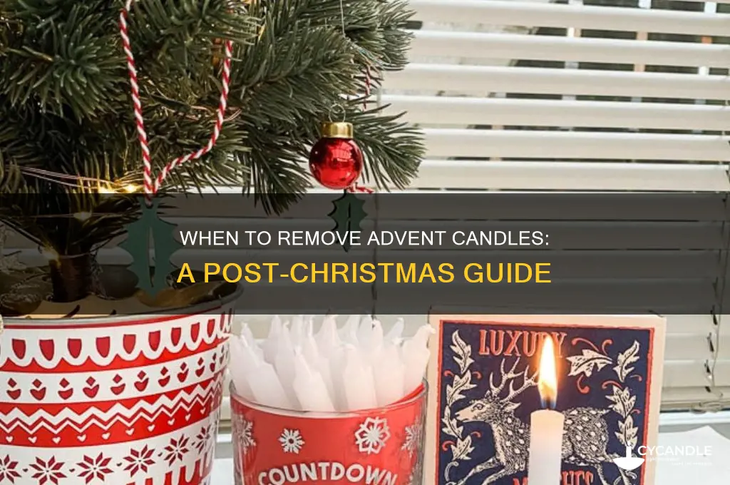 when do advent candles come down