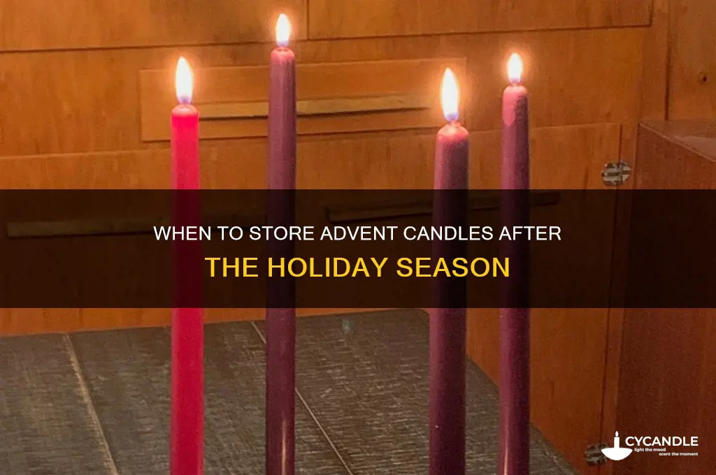 when do advent candles get put away