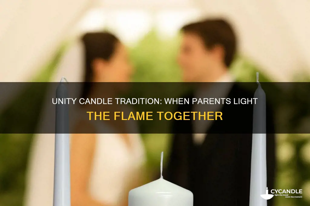 when do parents light the unity candle