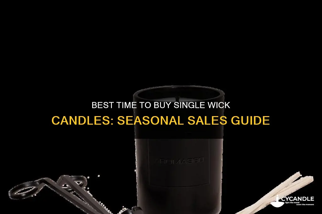 when do single wick candles go on sale