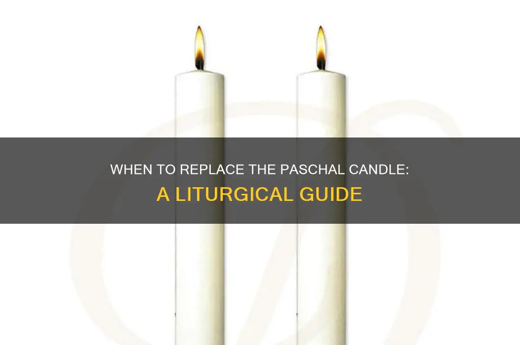 when do you change the paschal candle
