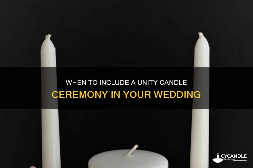 when do you do a unity candles at wedding