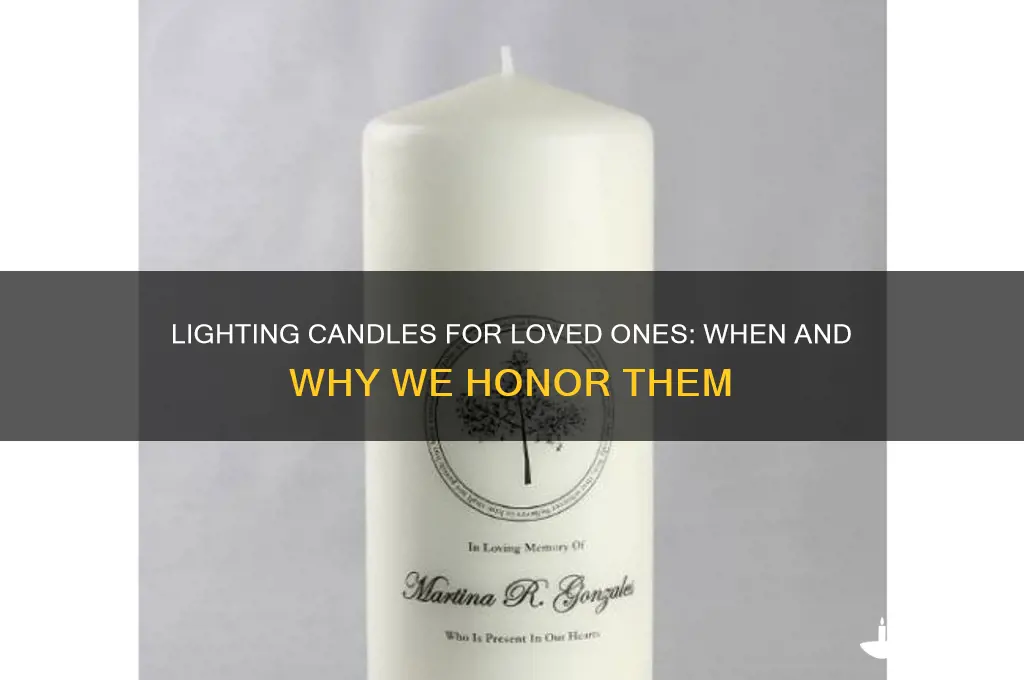 when do you light a candle for someone