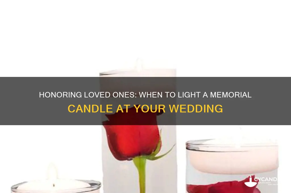 when do you light a memorial candle at a wedding