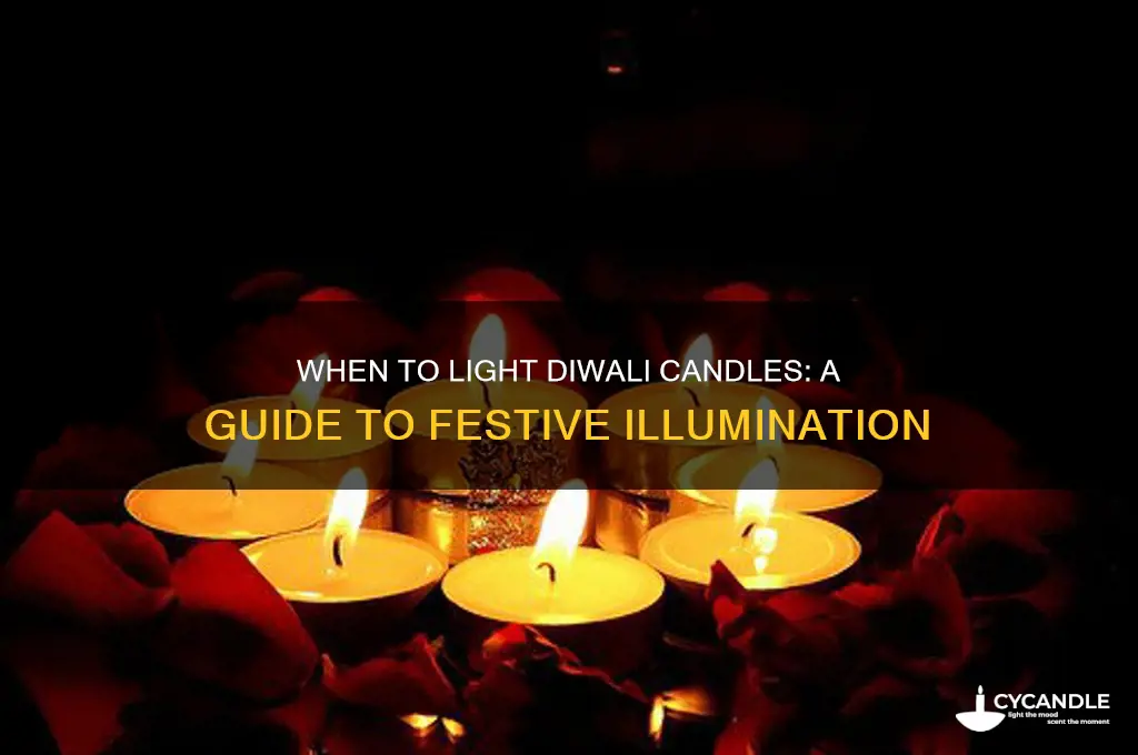 when do you light candles for diwali