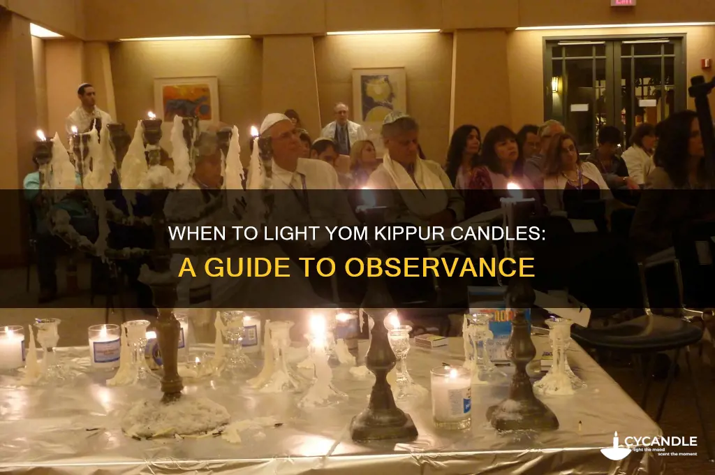 when do you light candles for yom kippur