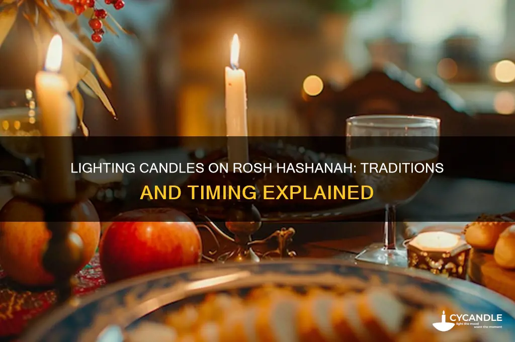 when do you light candles on rosh hashanah