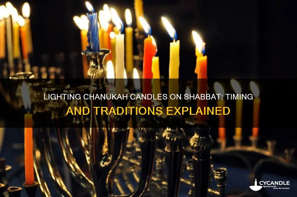 when do you light chanukah candles on shabbat