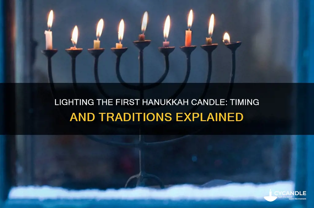 when do you light first hanukkah candle