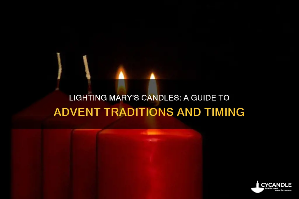 when do you light marys candles advent