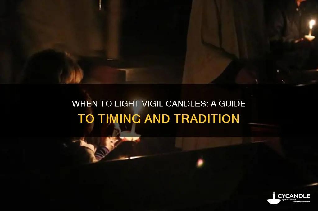when do you light the candles at a vigil