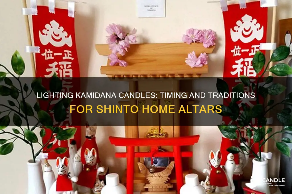 when do you light the candles on a kamidana