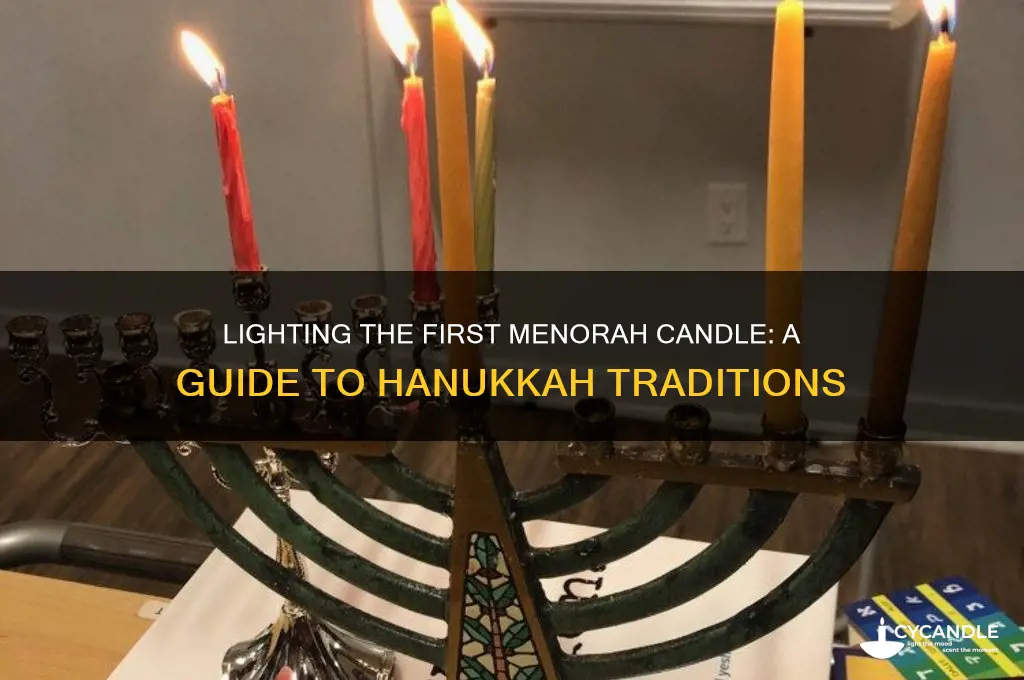 when do you light the first candle on the menorah