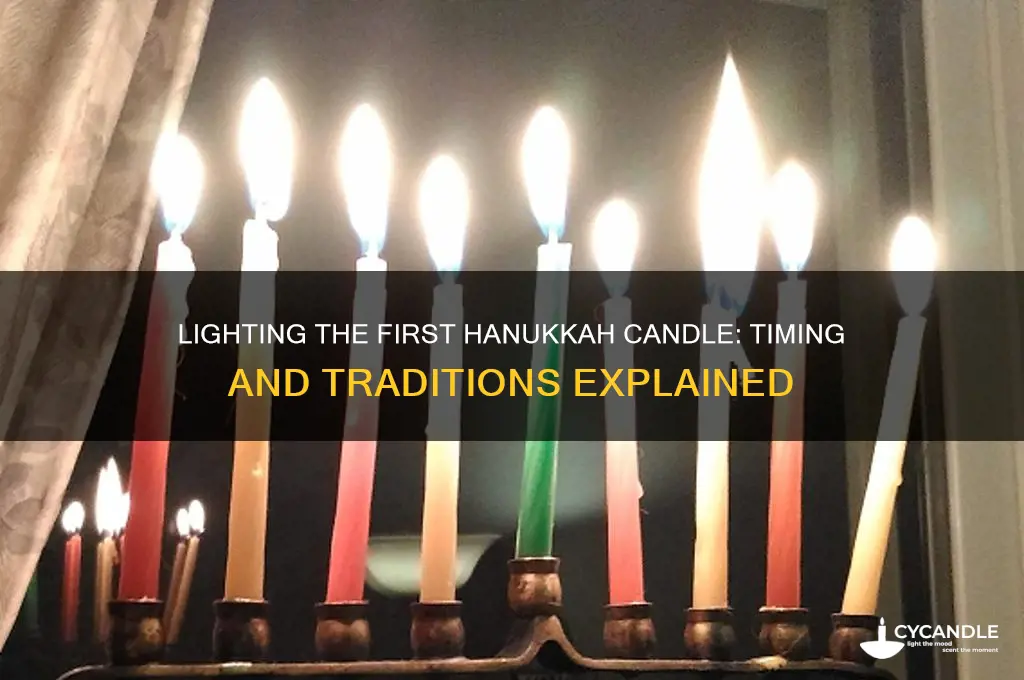 when do you light the first hannukah candle