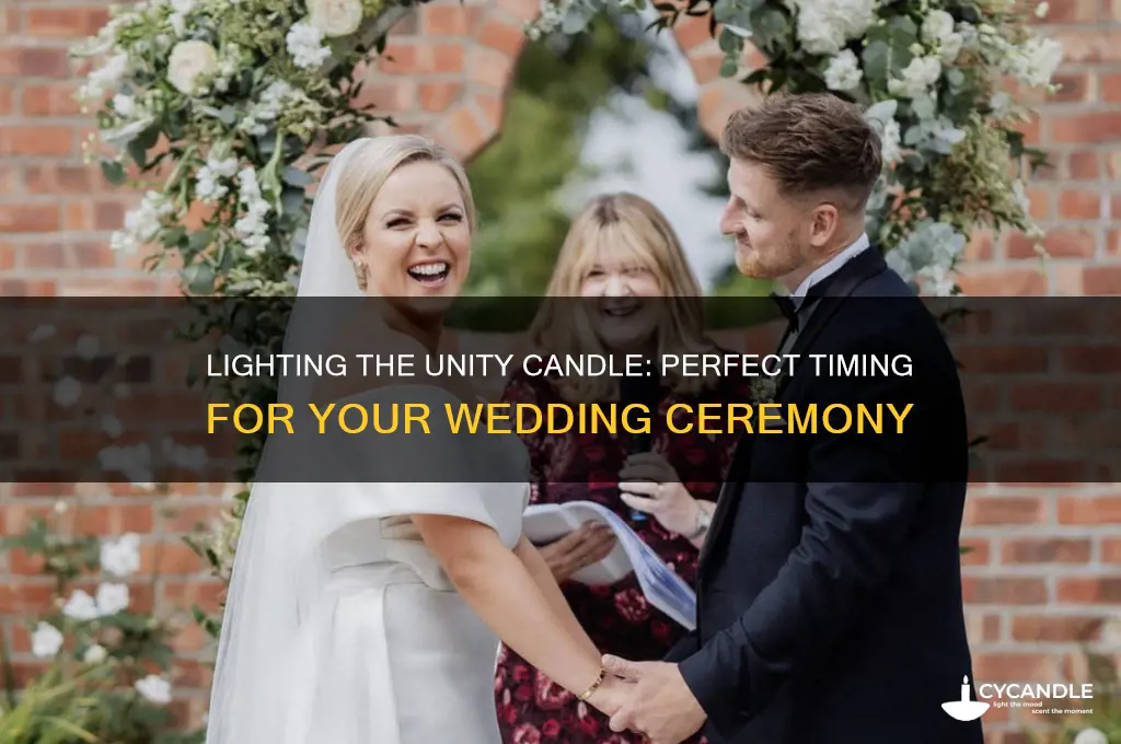 when do you light the unity candle at a wedding