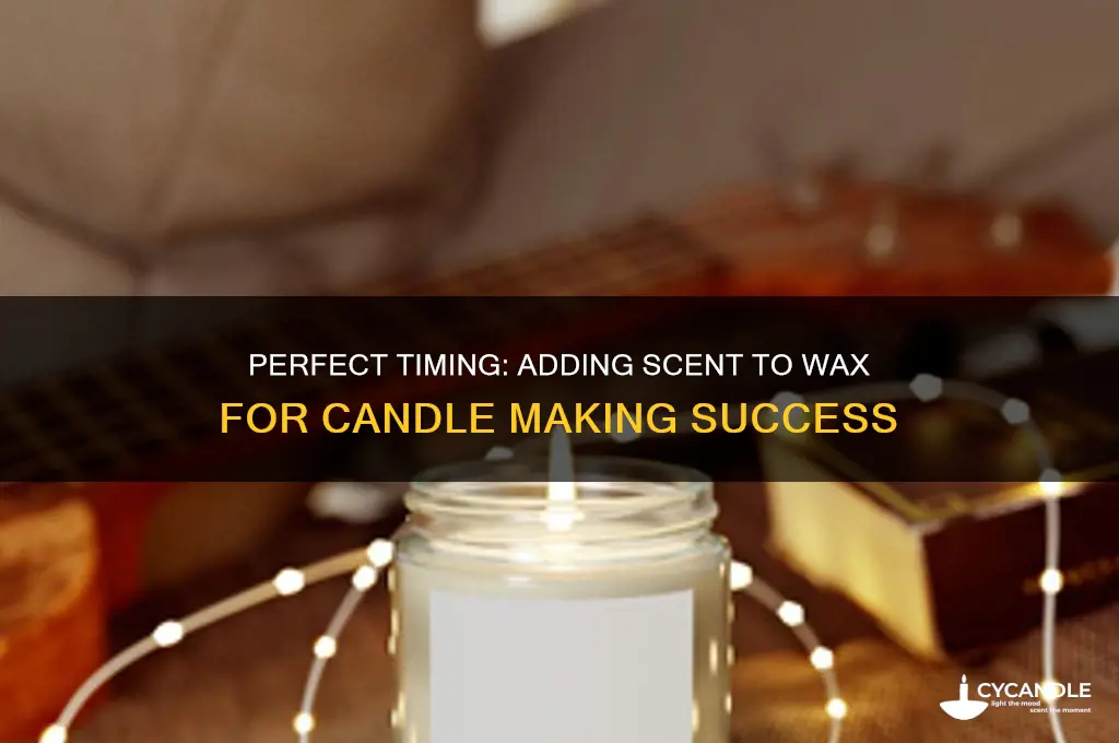 when do you put the scent into wax for candles