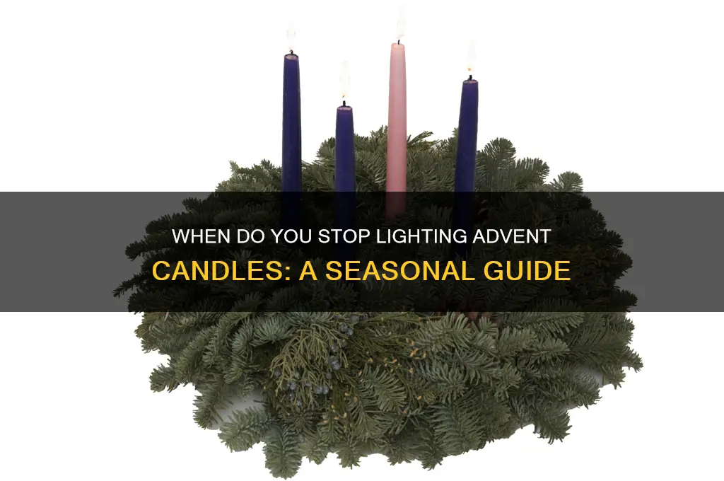 when do you stop lighting advent candles