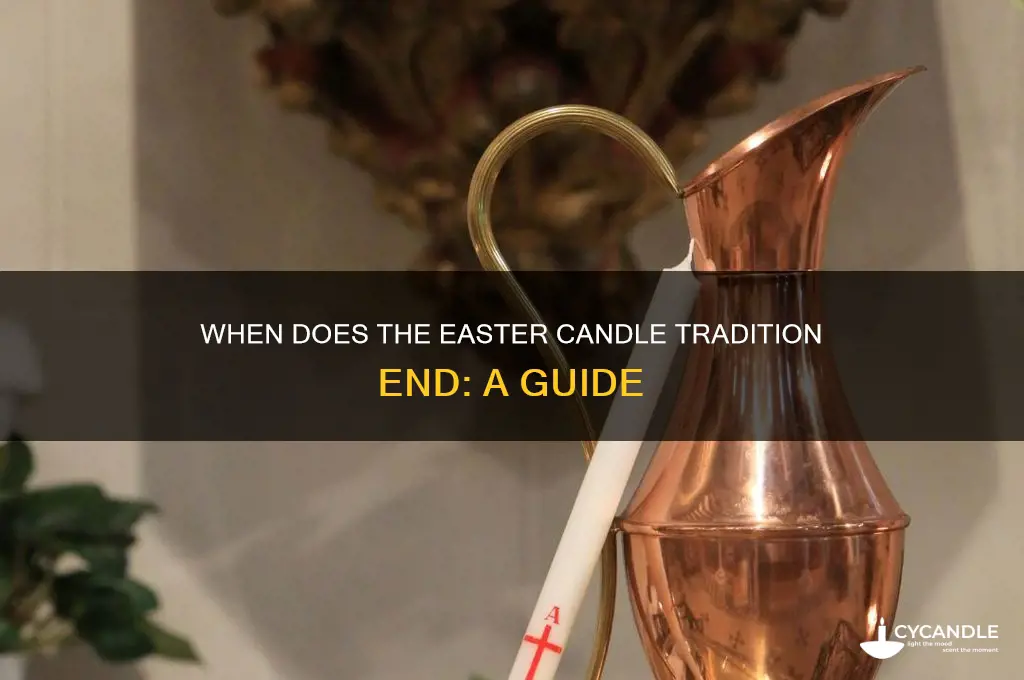 when do you stop lighting the easter candle