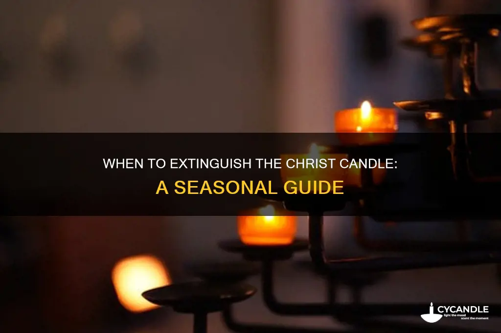 when do you take down the christ candle