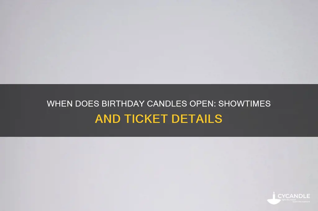 when does birthday candles open