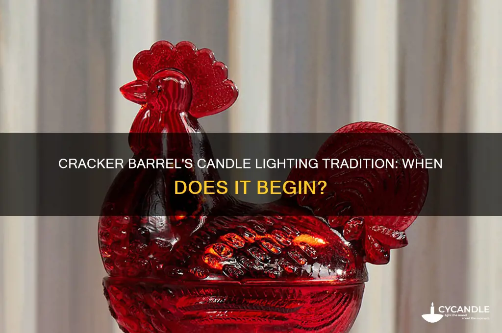 when does cracker barrel light the candles