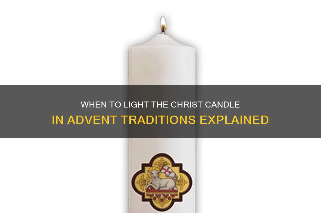 when does the chriat candle go into the advent