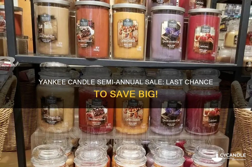 when does the current yankee candle semi annual sale end