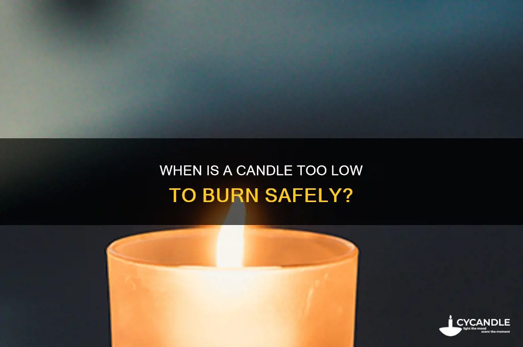 when is a candle too low to burn