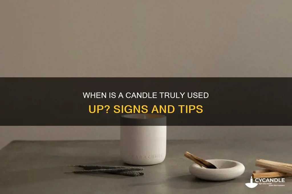 when is a candle used up