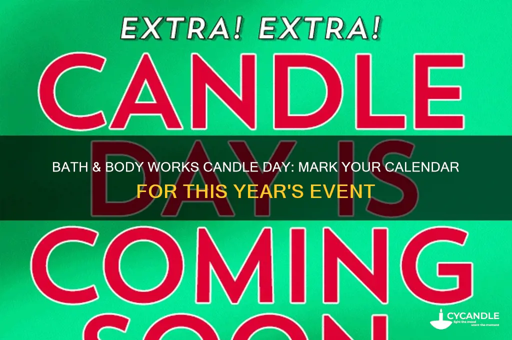 when is bath and bidy works candle day