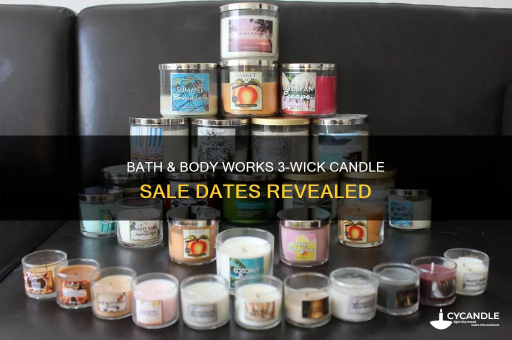 when is bath and body 3 wick candle sale