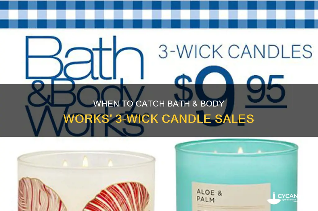 when is bath and body works 3 wick candle sale