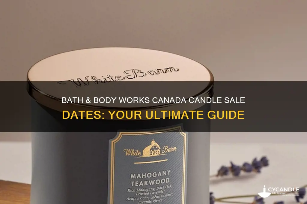 when is bath and body works candle sale canada