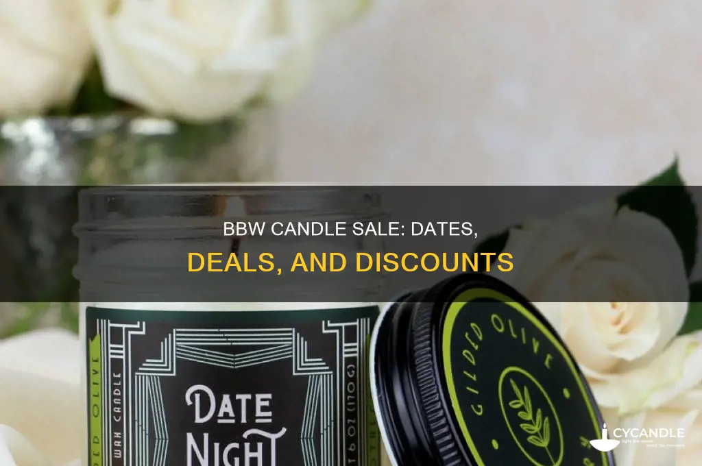 when is bbw candle sale