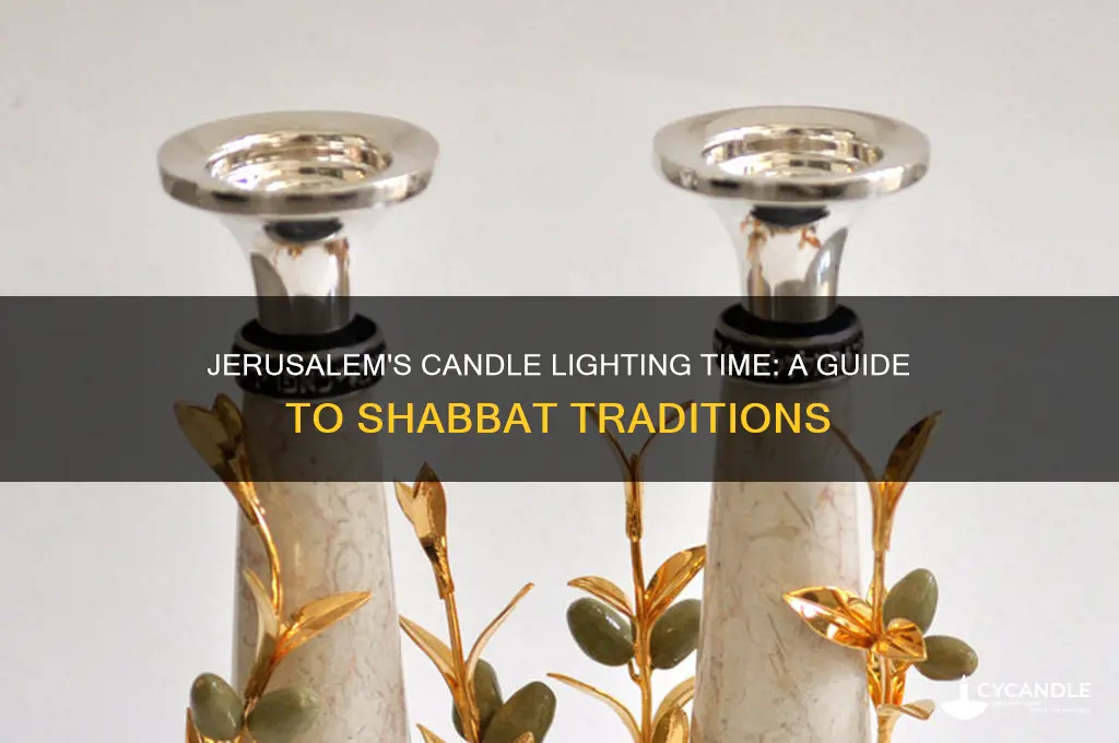 when is candle lighting in jerusalem